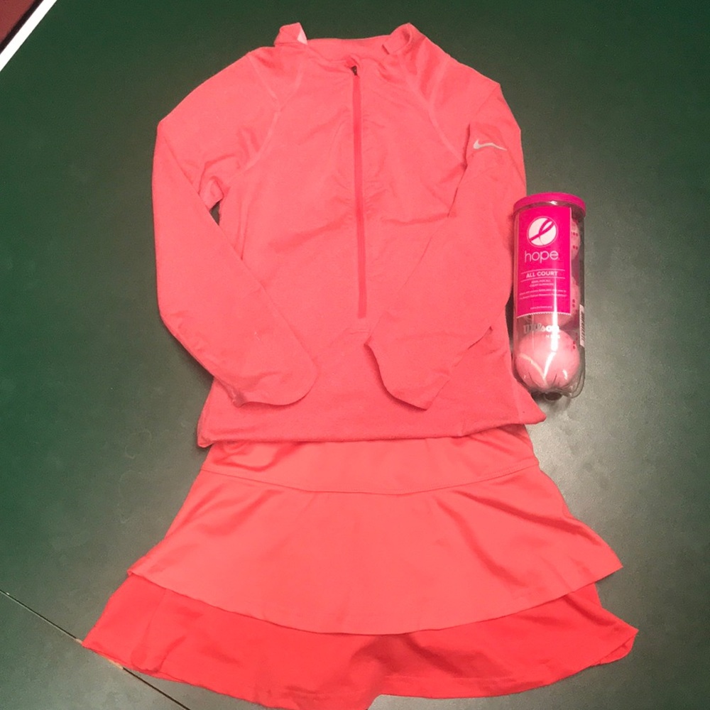 NIKE DRI-FIT Tennis Pullover & BOLLE tennis skirt